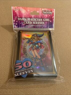 Konami Yu-Gi-Oh! Dark Magician Girl Card Sleeves — Pink Holographic Design (50)
